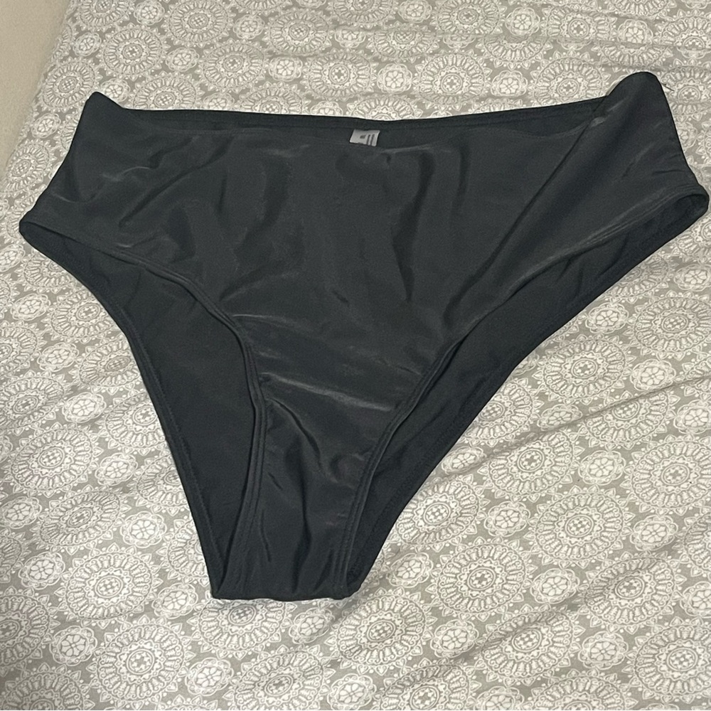 👚SHEIN Bikini Brief Bottom Black Size 2XL